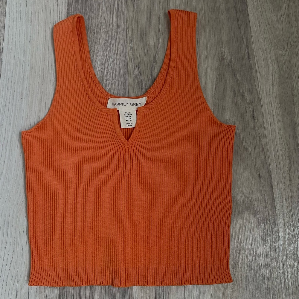 Orange crop top